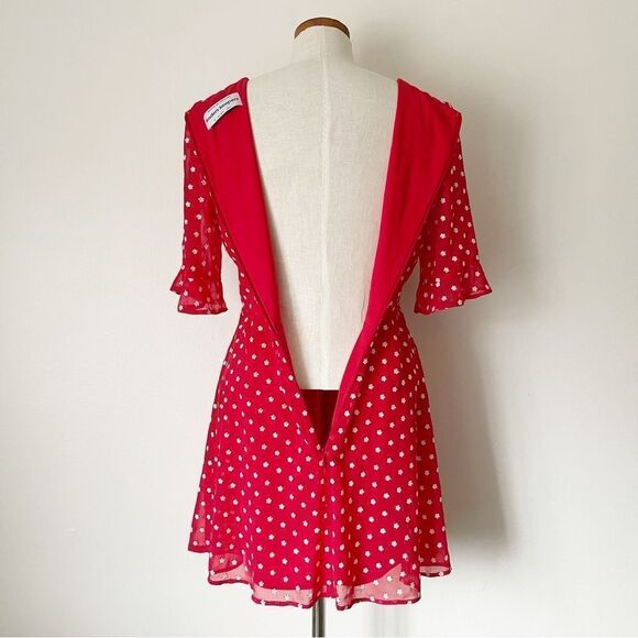 Finders Keepers Red Blossom Mini Dress preowned size 6 - Picture 5 of 8